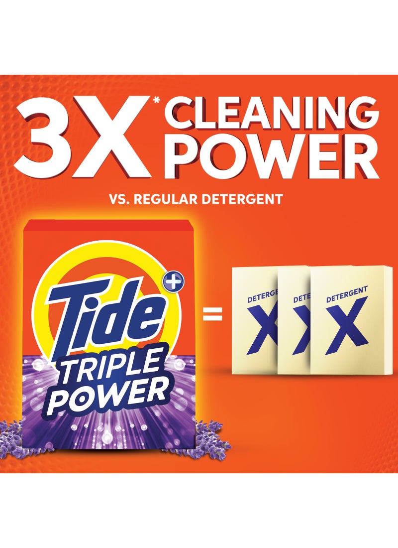 Tide Triple Power Lavender Laundry Detergent Powder 2 x 2.5kg - Image 4