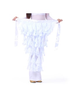 Generic Belly Dance Nine-Tailed Fox Waist Belt Chain Womens Fitness Summer Autumn Winter Polyester Fiber Dance Sportswear White 