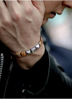 AWNL Protection Beaded Bracelet with Sterling Silve Charm Gift for Men Husband Boyfriend  - Image 1