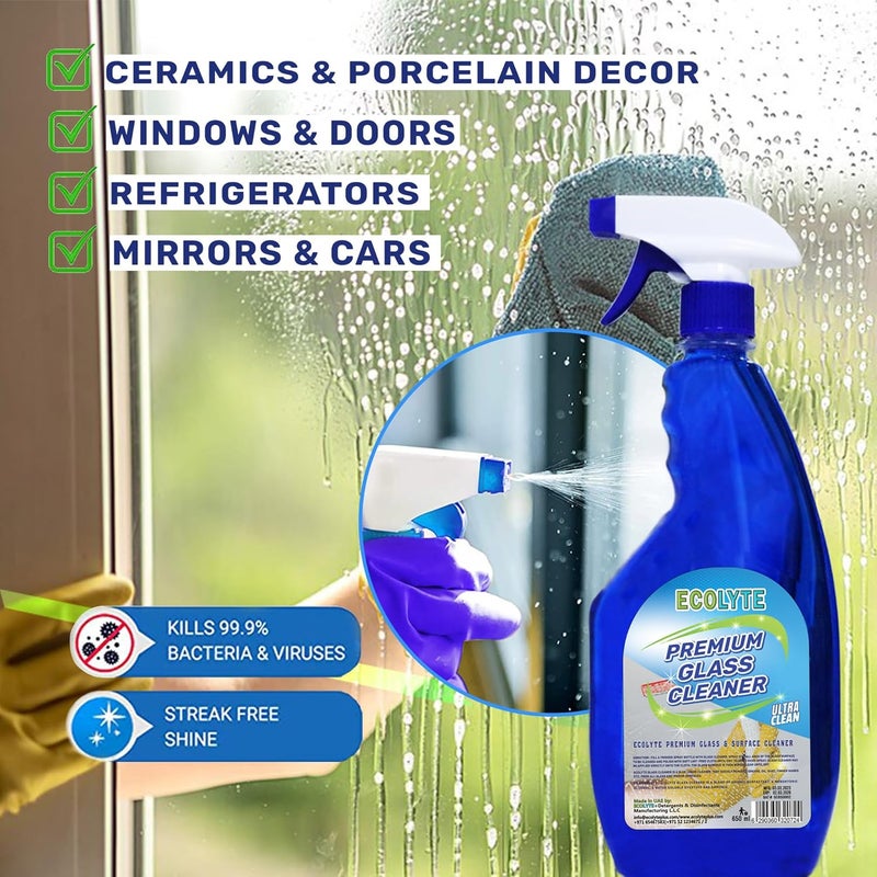 ECOLYTE+ منظف زجاج إيكولايت بريميوم - 650 مل - Image 5