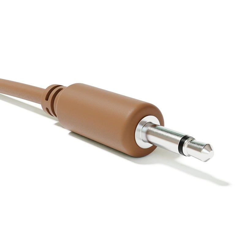 ExcelValley 5-Pack - Mono Modular Patch Cables - TS 3.5mm 1/8" Eurorack Synthesizer [Brown | 45 cm - 17.72"] - Image 3