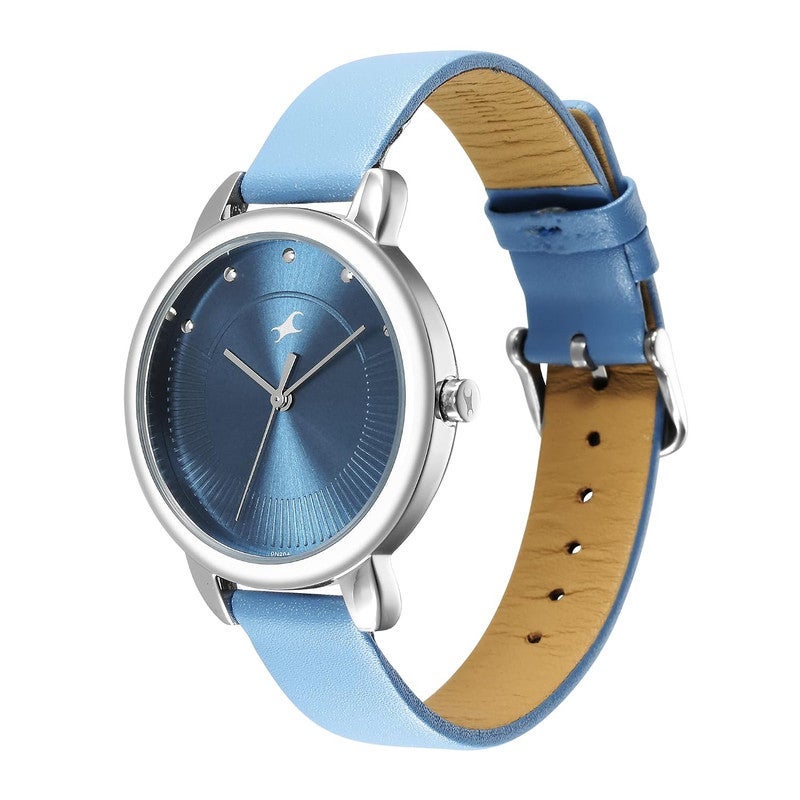 Fastrack Stunners Quartz Analog Blue Dial Leather Strap Watch for Girls-NS6282SL01/NT6282SL01 - Image 4