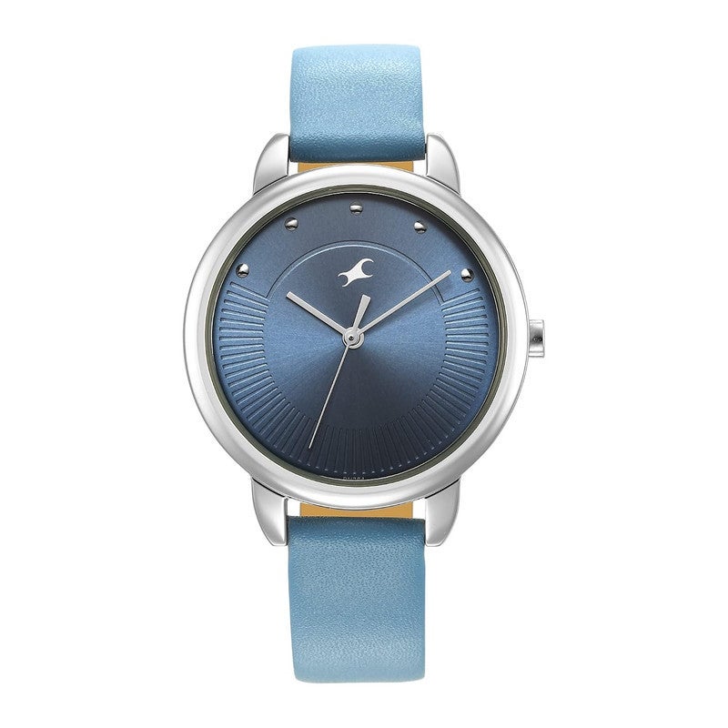 Fastrack Stunners Quartz Analog Blue Dial Leather Strap Watch for Girls-NS6282SL01/NT6282SL01 - Image 1