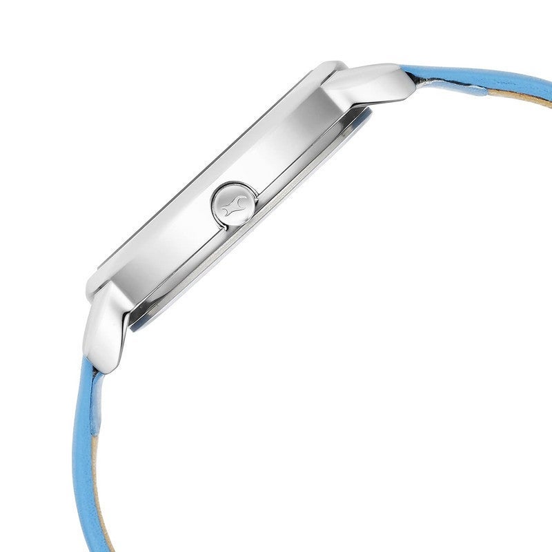 Fastrack Stunners Quartz Analog Blue Dial Leather Strap Watch for Girls-NS6282SL01/NT6282SL01 - Image 3