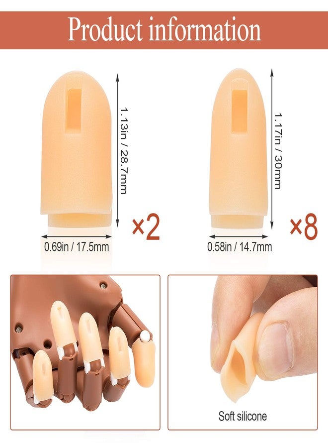 ANCIRS 10 Pack Fake Hand Silicone Finger Cover, Fingertip Replacement Accessory for Nail Art Equipment - Image 2