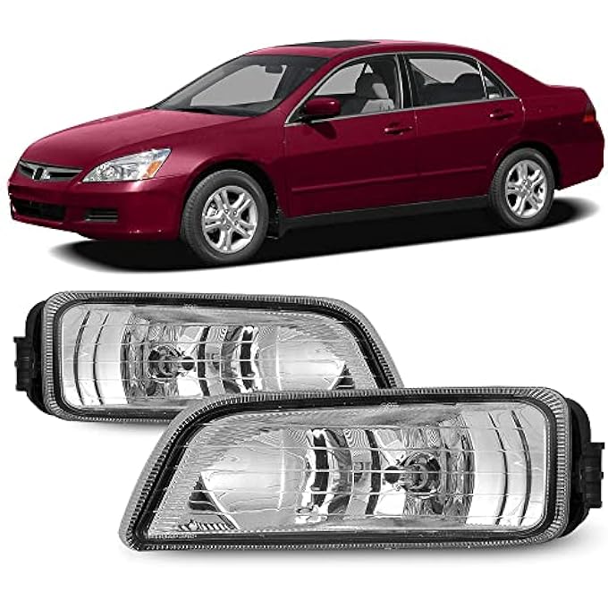 Winjet طقم مصابيح ضباب لسيارة هوندا أكورد سيدان 2006-2007، طراز ياباني، طقم كامل، 4 أبواب، نادر - Image 1