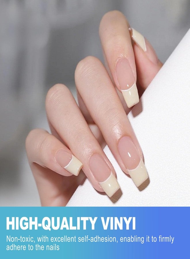 CoguZed 36 Sheets French Tip Nail Stickers Guide Self-Adhesive French Tip Tape Stencils for DIY Manicure 3 Classic Designs - Image 5