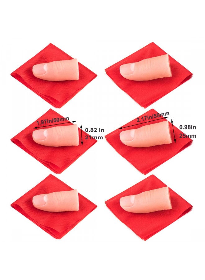 ANCIRS 6 Set Finger Magic Trick, Disappearing Silk Fake Thumb Tip - Image 4