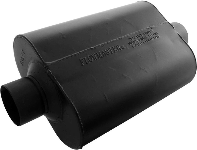 NEW FLOWMASTER SUPER 44 SERIES CHAMBERED MUFFLER3 CENTER INLET  OUTLETBLACK