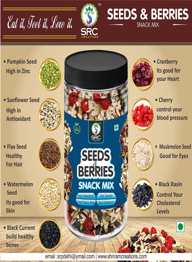 SRC CREATIONS Seeds & Berries 250 g | Ready to Serve | Super Food | Breakfast Food - Image 5