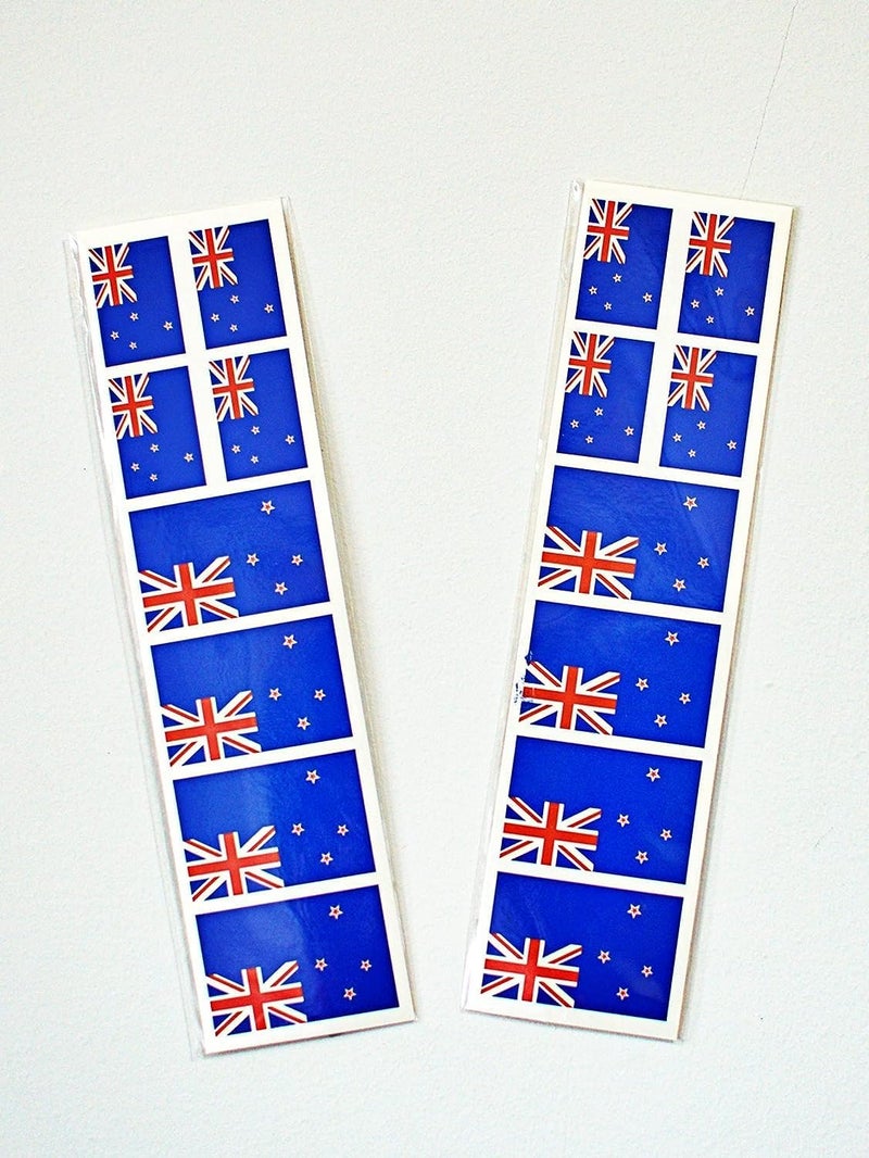 8 x New Zealand Flag temporary body art tattoo sticker