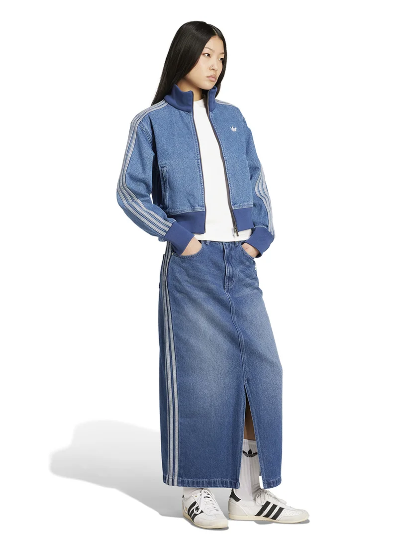 adidas Originals 3-Stripe Adicolor Denim Pencil Skirt