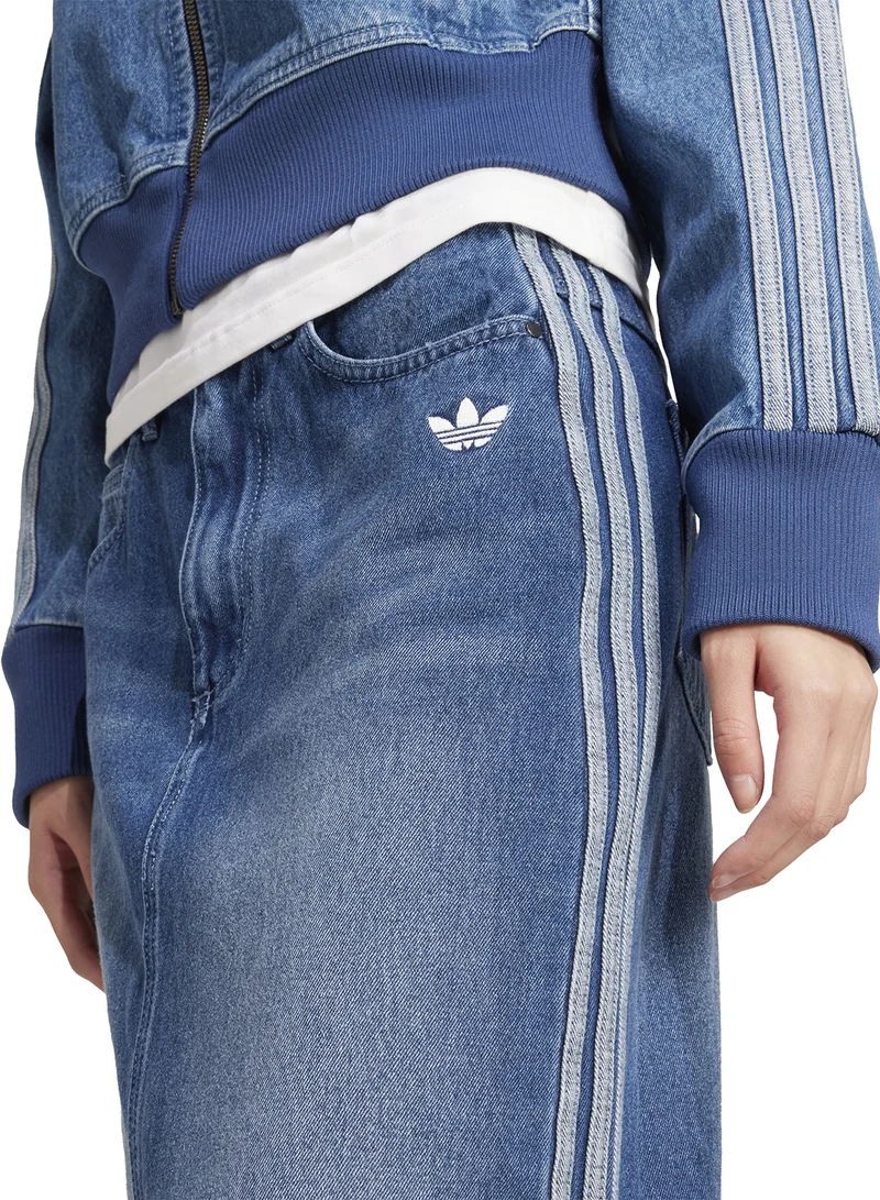 adidas Originals 3-Stripe Adicolor Denim Pencil Skirt