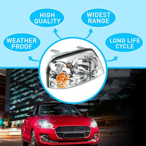 UNO Minda HL-55001 Head Light Assembly without Wire - Right for Hyundai Santro XNG - Image 2