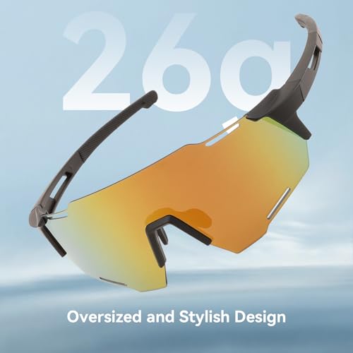 Karsaer Cycling Sport Sunglasses Mens UV400 Non-fogging Lens Goggles for Bicycle Fishing Baseball Running Cycling Golf E1386 - Image 3