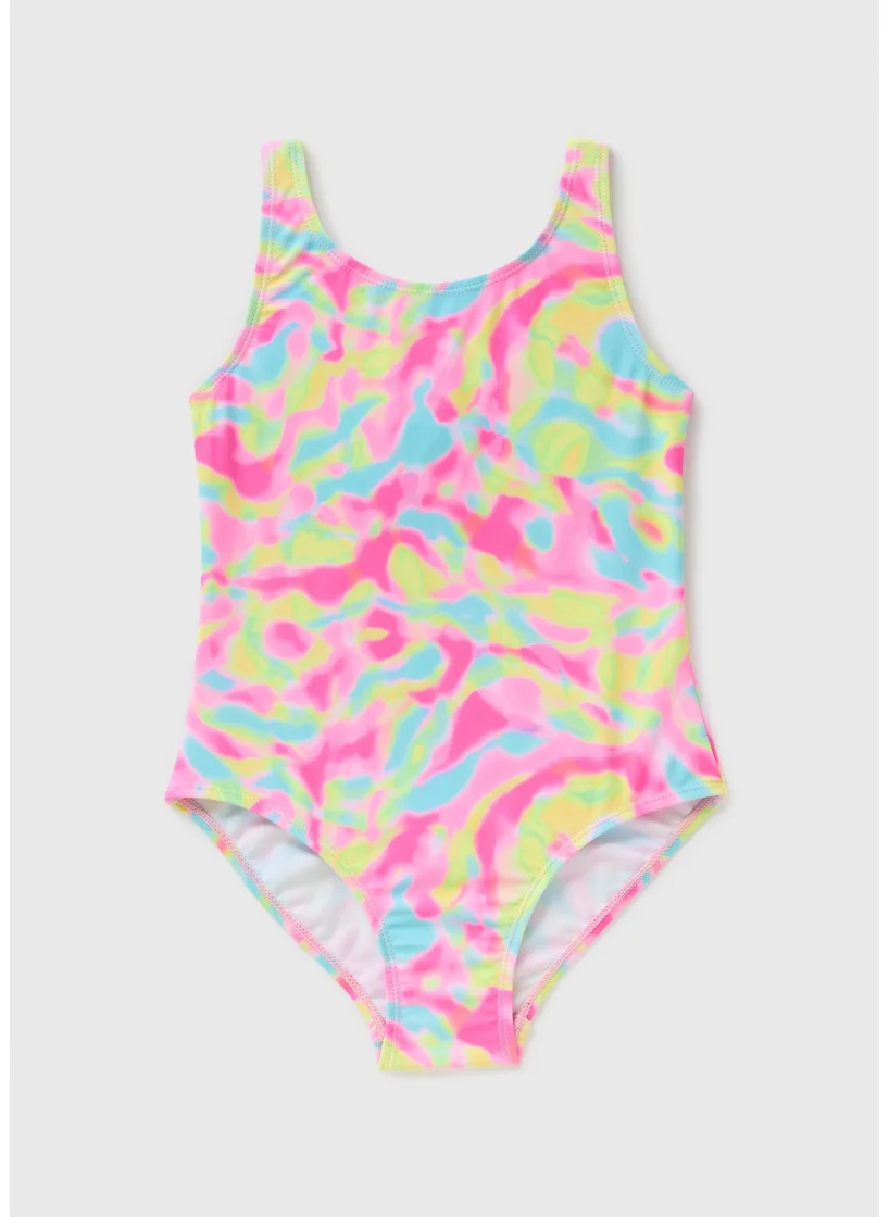 Matalan Girls Multicolour Tie Dye Swimsuits