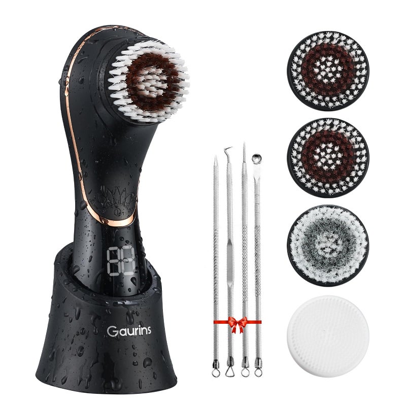 Facial Cleansing Brush Face Scrubber Exfoliator Rechargeable IPX7 Waterproof Electric Spin Cleanser Device for Exfoliating, Massaging and Deep Cleansing Removing Blackhead, Face Massaging - Image 1