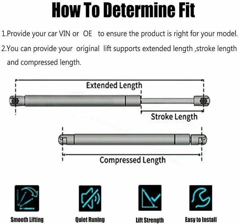 2Pcs Hydraulic Hood Support Struts For Mercedes Benz W203 CL203 C209 S203 A209 - Image 5