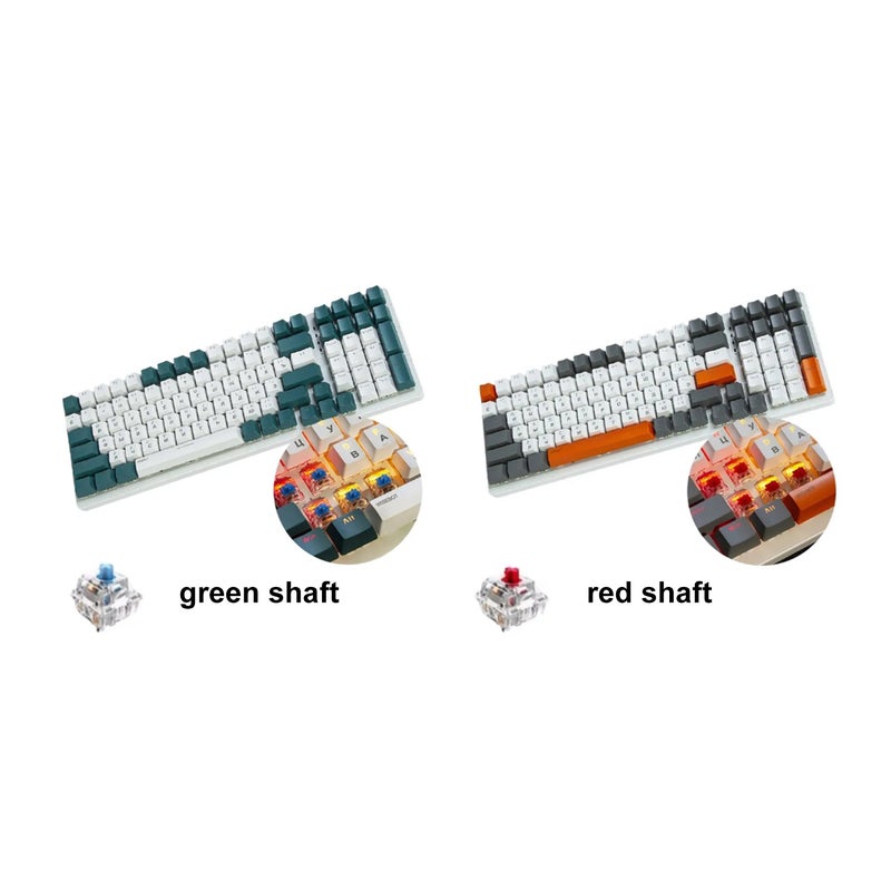 K3 Mechanical Keyboard 100 Keys Customised Gaming Office Gaming Computer Keyboard Full key punchless Multiple light effects Personalised keycaps Wired Keyboard - Image 5