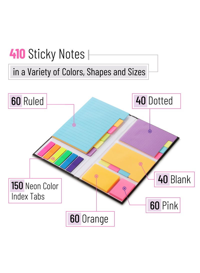 Generic 410 Pack Sticky Notes Set, Planner Sticky Note Dividers Tabs, Book Notes for School, Office Supplies  - Image 2