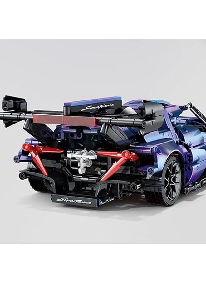 General Racing Building Blocks, 1108PCS1:14 Apollo Tech Sports Car Building Blocks, Technology Car Building Blocks Toy Model for Adults, Teenagers and Children  - Image 5