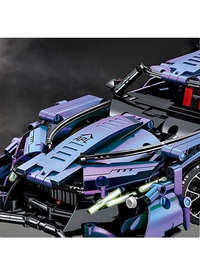 General Racing Building Blocks, 1108PCS1:14 Apollo Tech Sports Car Building Blocks, Technology Car Building Blocks Toy Model for Adults, Teenagers and Children  - Image 2