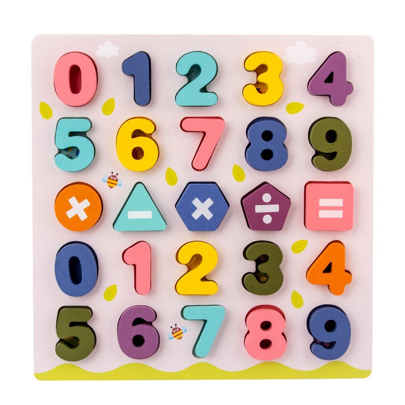 Wooden Alphanumeric Matching Puzzle Early Education Educational Building Blocks Toys Wooden Assembly And Splicing Puzzles - Image 1