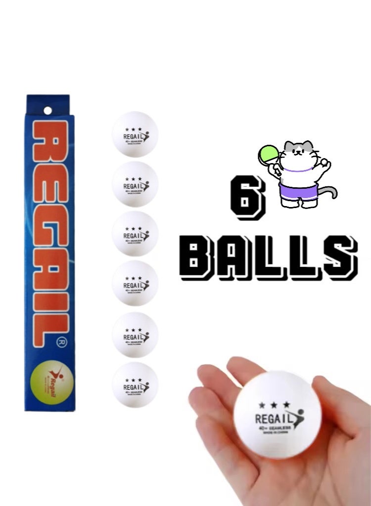 REGAIL Professional ABS Table Tennis Balls 6-Pack | Tournament-Grade Bounce & Wind-Resistant Design | Indoor/Outdoor Dual Use | Portable Divided Container | For Solo Practice or Travel Backups - Image 1