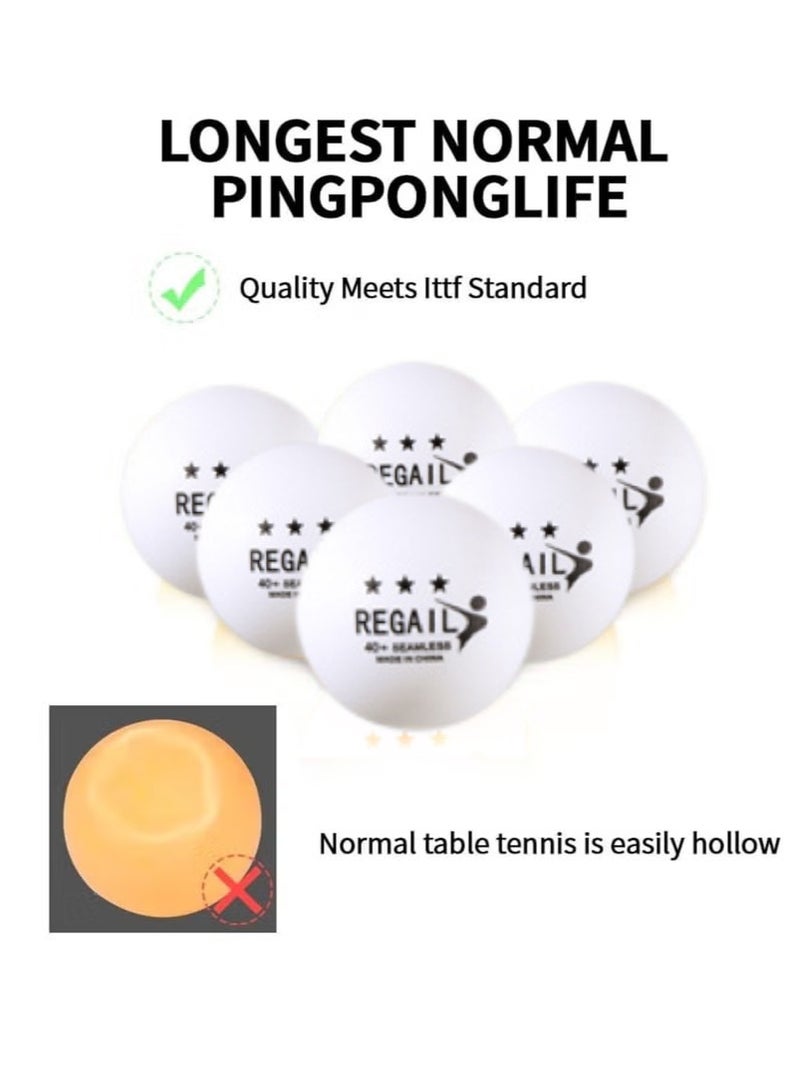REGAIL Professional ABS Table Tennis Balls 6-Pack | Tournament-Grade Bounce & Wind-Resistant Design | Indoor/Outdoor Dual Use | Portable Divided Container | For Solo Practice or Travel Backups - Image 4
