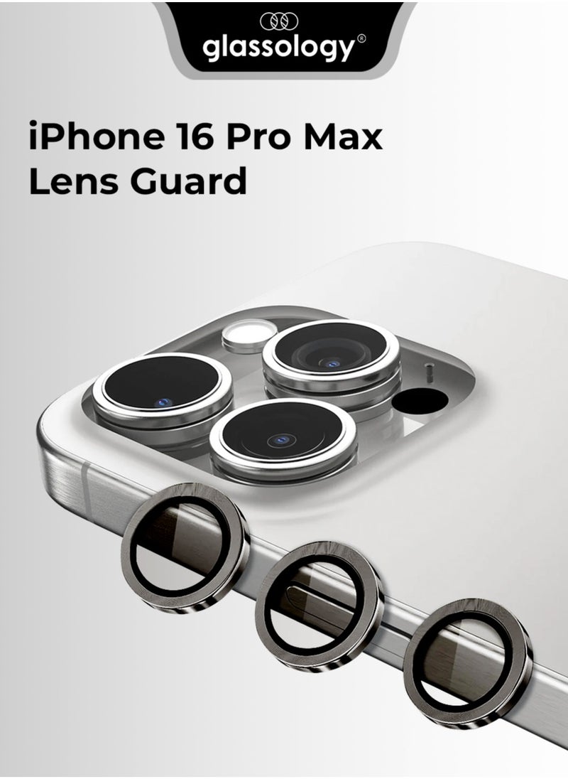 glassology - iPhone 16 Pro Max Lens Guard Scratch Resistant Anti-Fingerprint Camera Protection (Grey) - Image 1