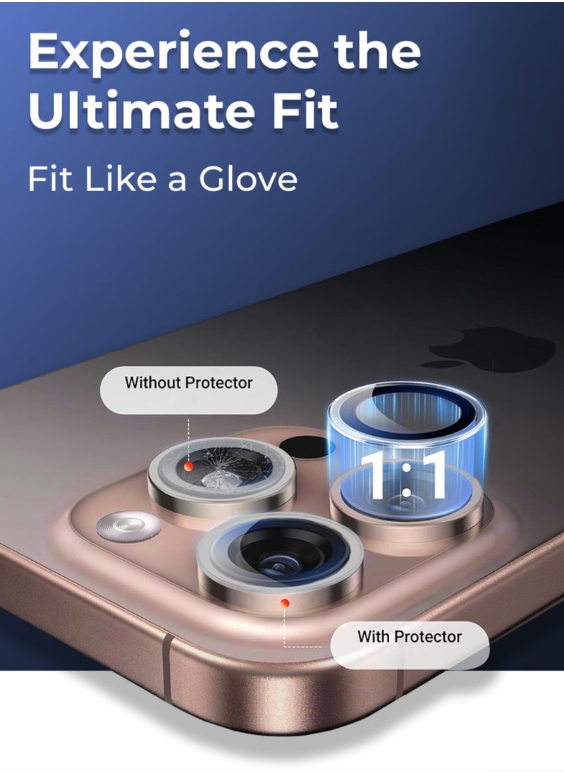 glassology - iPhone 16 Pro Max Lens Guard Scratch Resistant Anti-Fingerprint Camera Protection (Grey) - Image 1