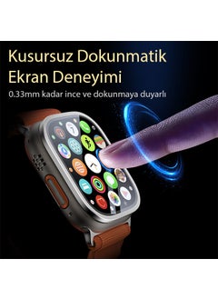 Techmaster Apple Watch Ultra 49MM Compatible Metal Frame Screen Protector  - Image 5