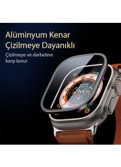 Techmaster Apple Watch Ultra 49MM Compatible Metal Frame Screen Protector  - Image 2