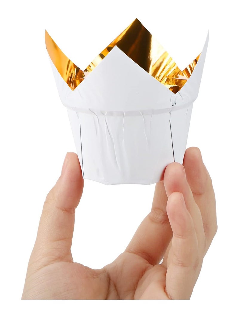 50 Pack Aluminum Foil Baking Cups 35 Ounce Disposable Ramekins for Desserts Muffins and Parties - Image 3