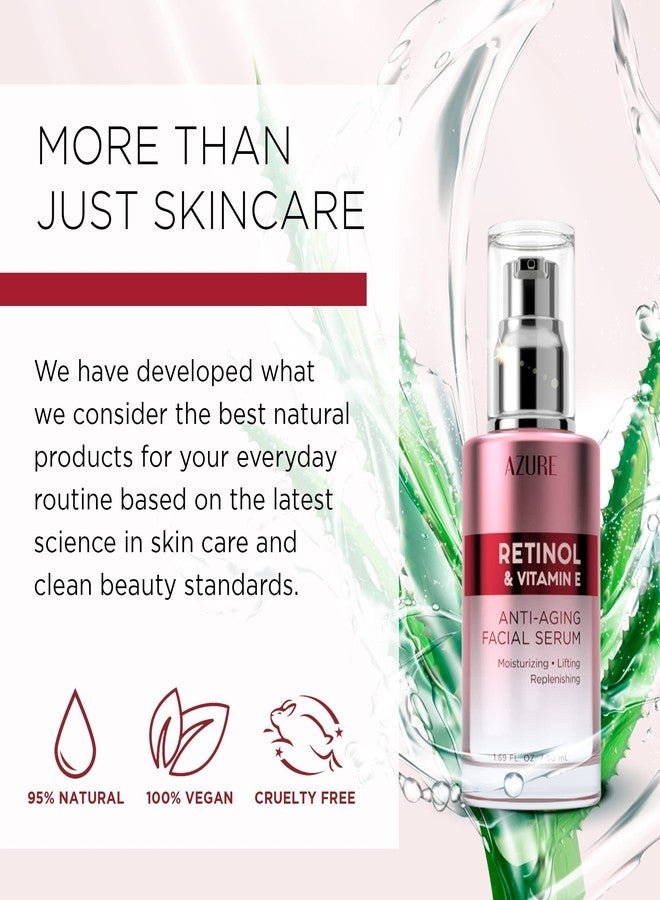 Azure Cosmetics Retinol Serum For Face - Dermatologist Tested, Anti Aging for Dark Spots & Skin Smoothing - Vitamin E for Replenishing & Skin Renewal - Vegan, Clean Beauty, Korean Skin Care - 1.69 oz - Image 5