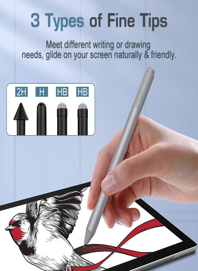 MoKo Pen Tips for Surface Pen Set of 4 (HB/HB/2H/H), Surface Pen Tip Replacement Kit Compatible with Surface Pro 2017 Pen (Model 1776)/Surface Pro 4 Pen, Original Pen Nibs Refill for Stylus Pen - Image 3