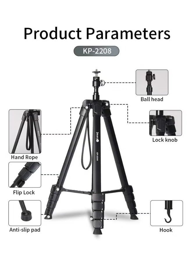 Jmary KP-2208 Multifunctional Tripod + Monopod For Mobile And Ring Light - Image 2