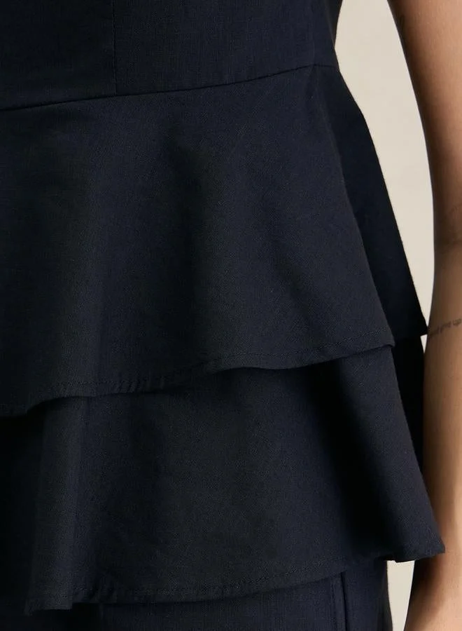 Femmella  Black Sleeveless Layered Top for Women | Best Price UAE