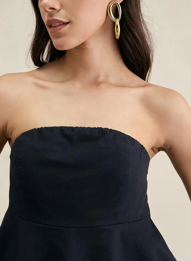 Femmella  Black Sleeveless Layered Top for Women | Best Price UAE