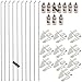 Ltvystore 10Pcs Adjustable Pushrod Connector Linkage Stopper 13mm 10Pcs Nylon Control Horns 21x10 mm 10Pcs 12 x 210mm Z Push Rods Parts Compatible for RC Airplane Plane Boat Replacement - Image 3