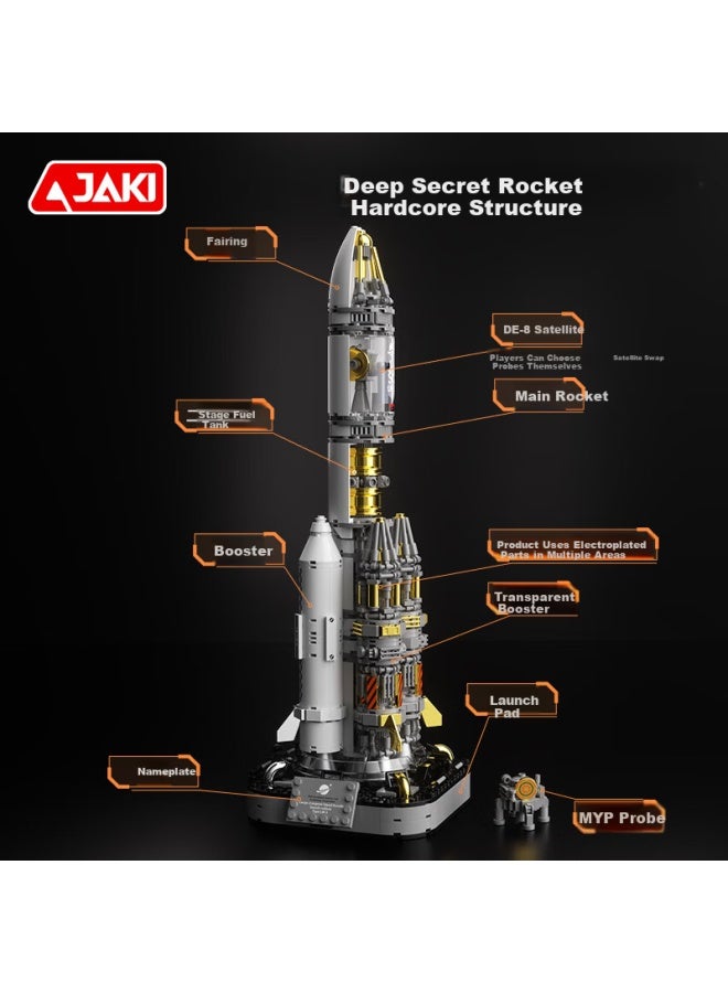 Jaki Building Blocks Dawn No.5 Rocket Model Children's Toy Ages 6-12 Boys Birthday Gift [collector's Edition] - Image 2