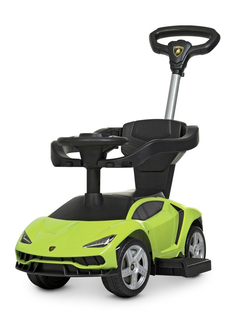 LAMBORGHINI - Lamborghini Centenario Handle Pusher Rideon Car - Green - Image 1