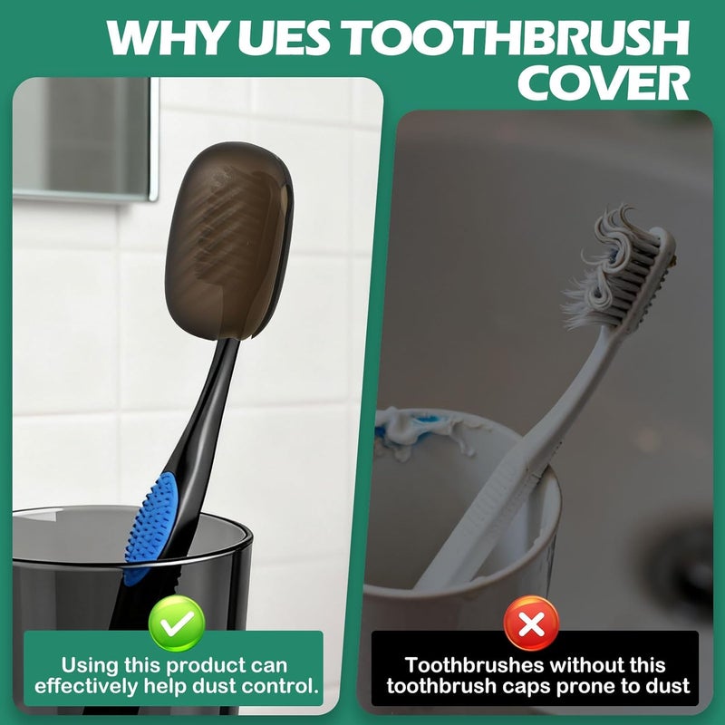 Lapfoon 6 Packs Silicone Toothbrush Covers for Electric & Manual Toothbrush Heads - Image 3