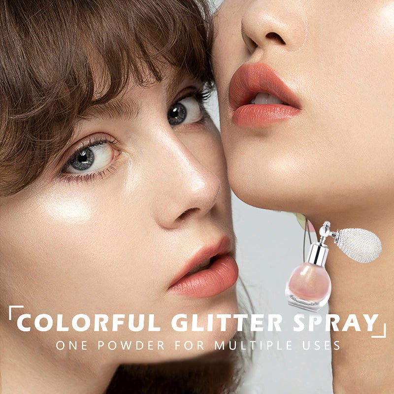 NewBang 2Pcs Highlighter Powder Spray,Glitter High Gloss Powder,Shimmer Sparkle Powder Makeup Spray, for Face Body Cosmetic - Image 2