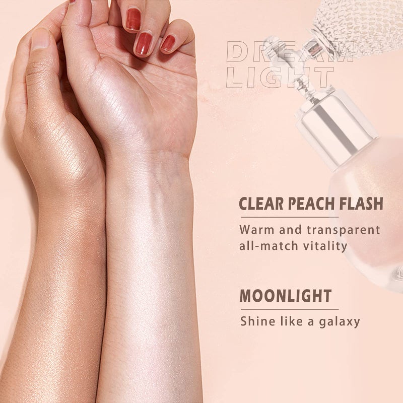 NewBang 2Pcs Highlighter Powder Spray,Glitter High Gloss Powder,Shimmer Sparkle Powder Makeup Spray, for Face Body Cosmetic - Image 3