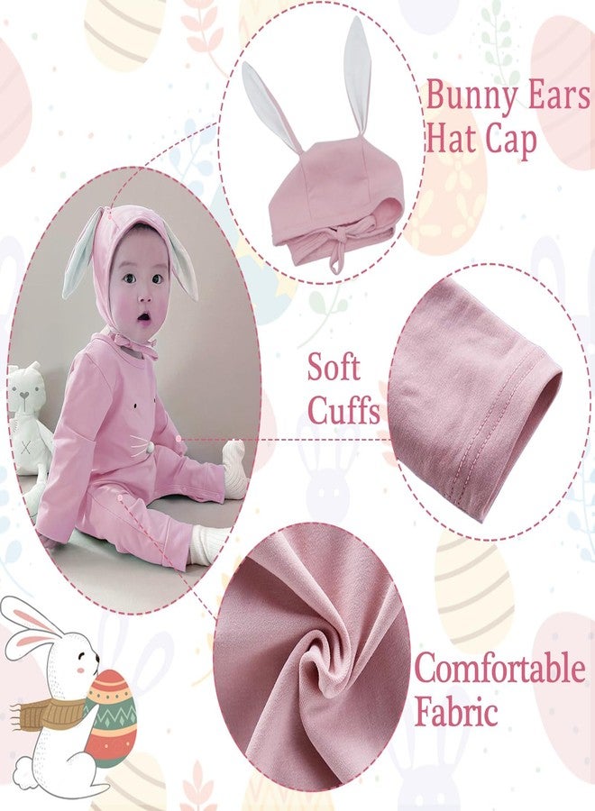 Fairy Baby Newborn Baby Easter Outfits Pink Bunny Romper Boys Girls Onesie Bodysuit Jumpsuit Rabbit Hat Clothes Set 6-12M - Image 3