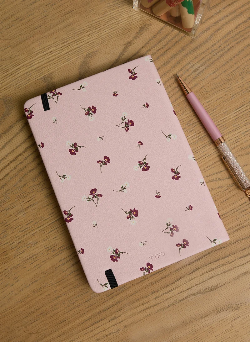 Typo A5 Pink Floral Journal Lined