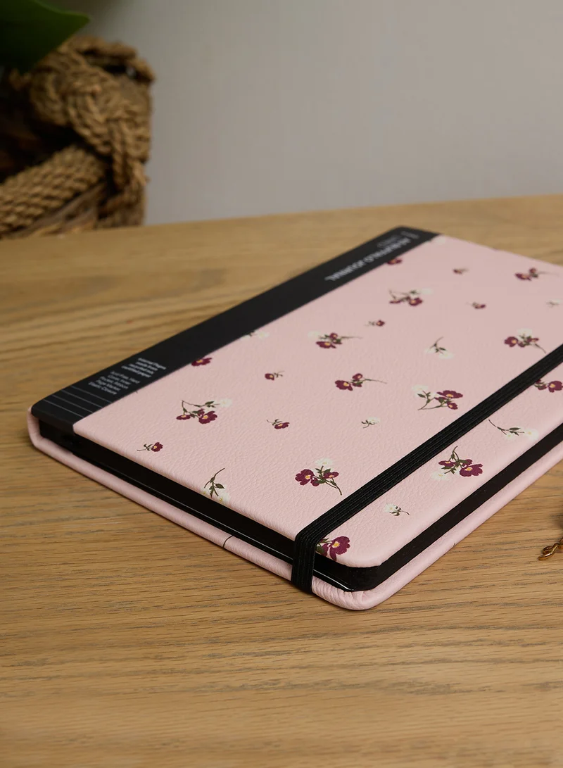 Typo A5 Pink Floral Journal Lined