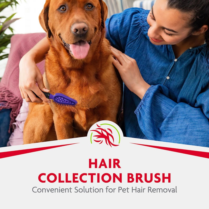FURminator Hair Collection Rubber Brush For Cats Removes Loose Hair On Pets, Upholstery, Clothing, Carpets And Rugs For Easy Cleanup, 1 Count - Image 4