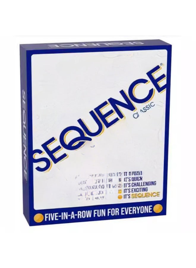 Sequence Game Full English Sequence Maze Fancy Backgammon Board Game Party Game Card-Color:Sequence Classy Version - Image 5